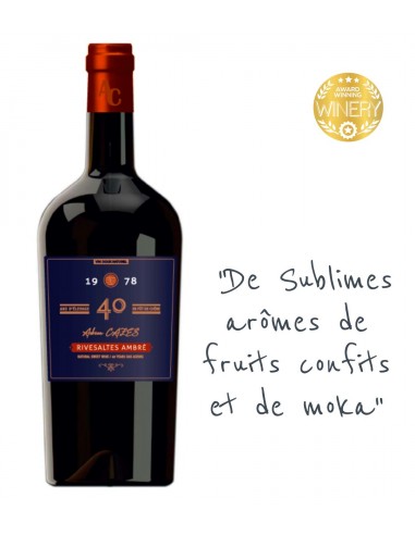 Cuvée Adrien Cazes, Rivesaltes Ambré 1978 livraison et retour toujours gratuits